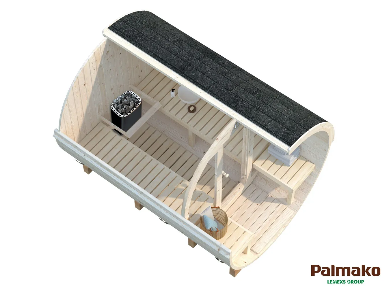 SAUN PALMAKO ANITA 1,6+0,7M² KLAASSEINAGA