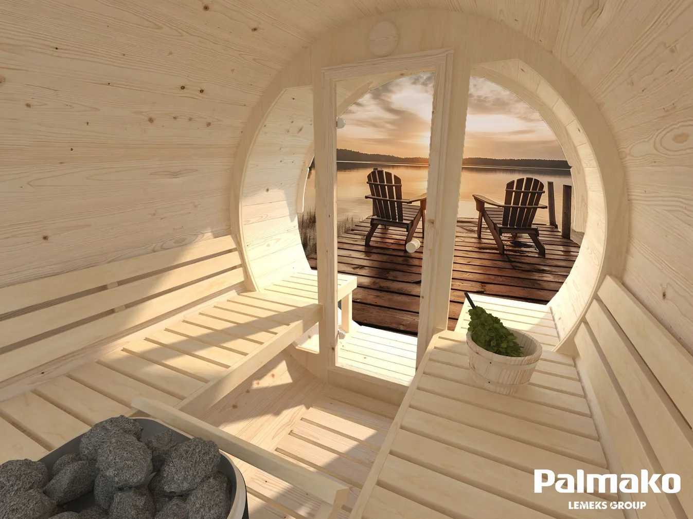 SAUN PALMAKO ANITA 1,6+0,7M² KLAASSEINAGA