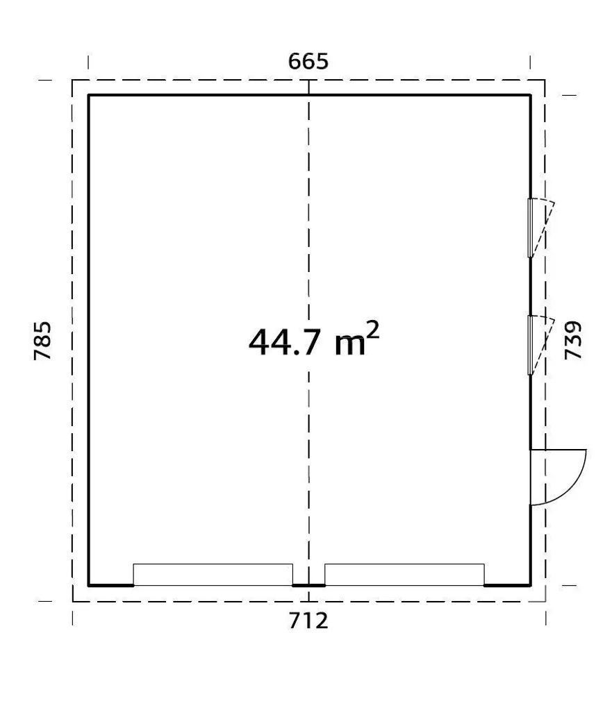 GARAAŽ PALMAKO ANDRE 44,7M² KIT