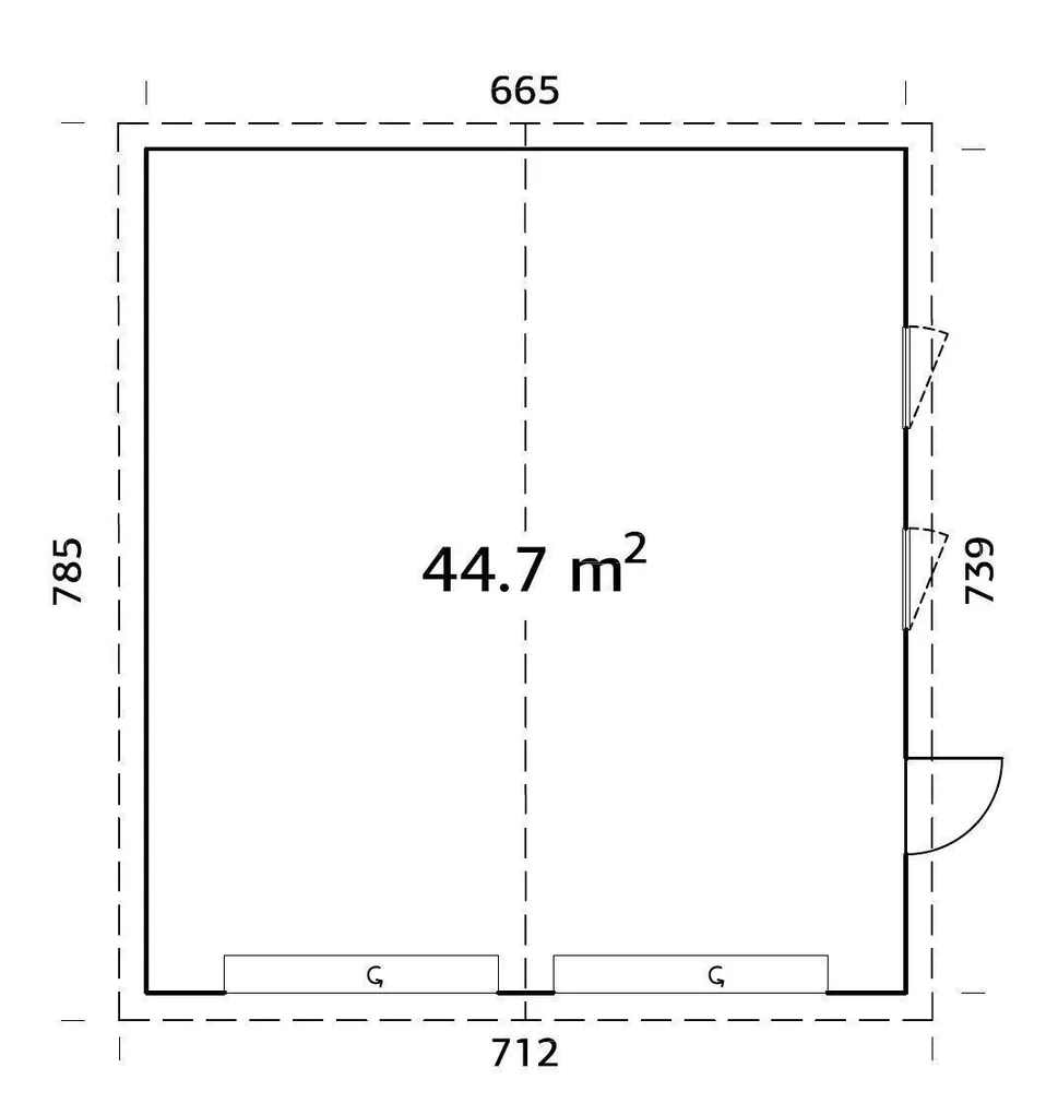 GARAAŽ PALMAKO ANDRE 44,7M² SEKTSIOONUKSEGA