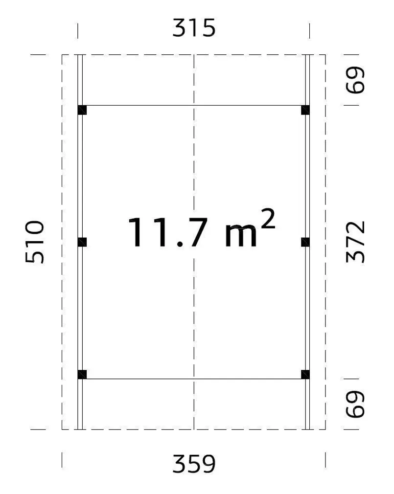 AUTOVARJUALUNE PALMAKO ROBERT 11,7M²