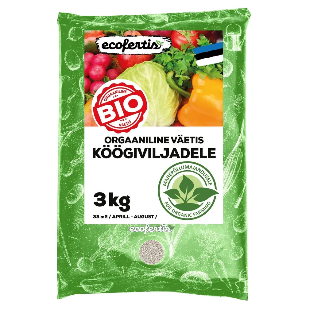VÄETIS KÖÖGIVILJADELE ECOFERTIS ORGAANILINE 3KG