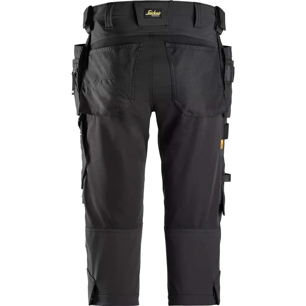 TÖÖPÜKSID SNICKERS ALLROUNDWORK STRECH 3/4 RIPPTASKUTEGA, MUST 54