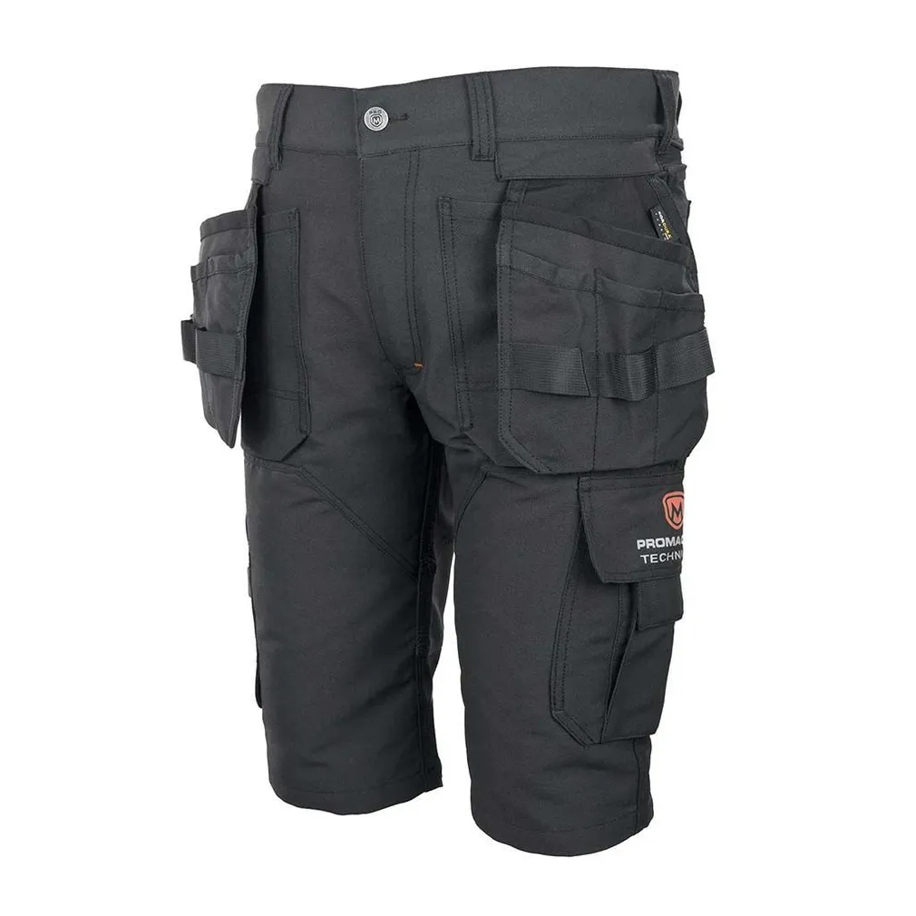 LÜHIKESED TÖÖPÜKSID BENNON EREBOS STRECH RIPPTASKUTEGA P81003 MUST, 54