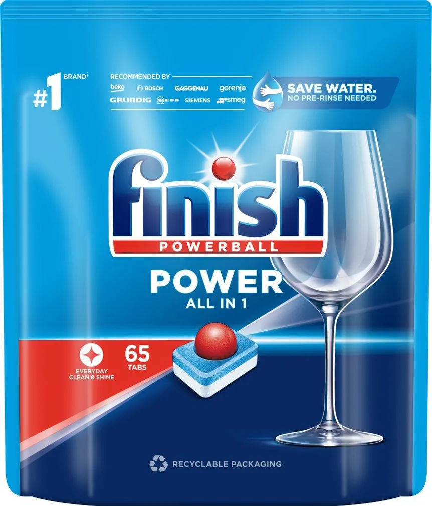 NÕUDEPESUMASINA KAPSLID FINISH POWER 65TK