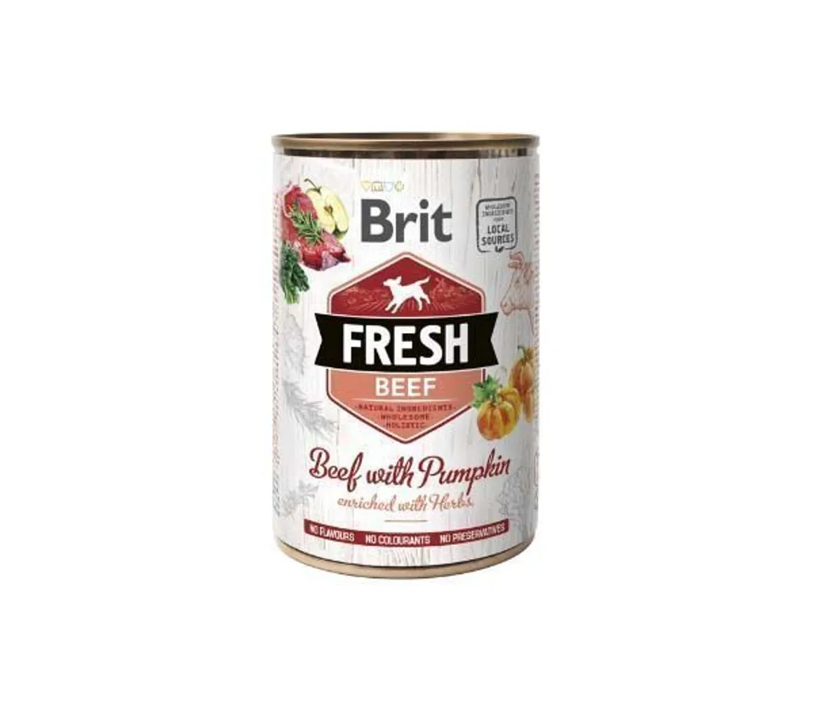 KOERAKONSERV BRIT FRESH VEIS/KÕRVITS 0,4KG