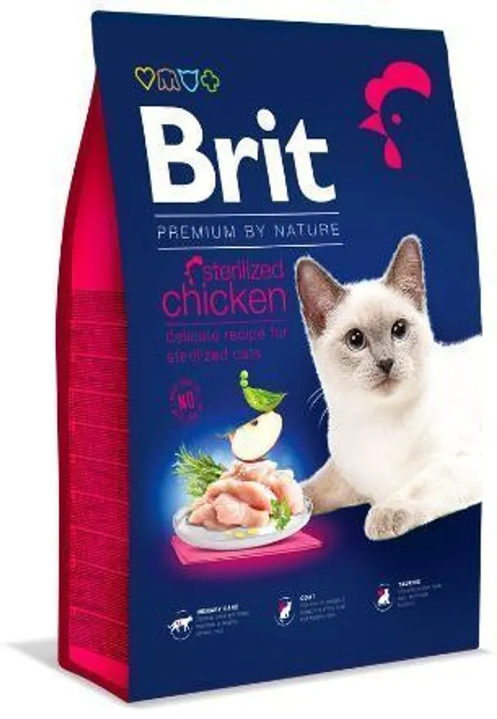 KASSITOIT BRIT PREMIUM BY NATURE STERILISEERITUD KASSIDELE 1,5KG