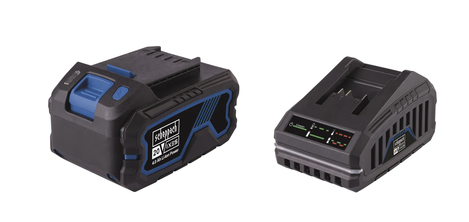 AKUKOMPLEKT SCHEPPACH SBSK4.0 STARTERKIT 4,0AH AKU + 2,4A LAADIJA