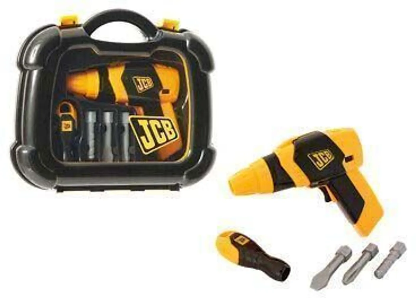 MÄNGUASI JCB PUURI JA TÖÖRIISTADE KOMPLEKT