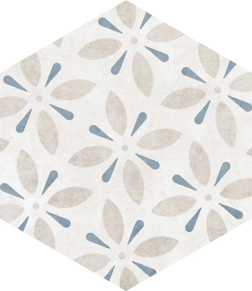 PÕRANDA-JA SEINAPLAAT ATRIUM HEX ALPHA MIX AZUL 25,8X29CM