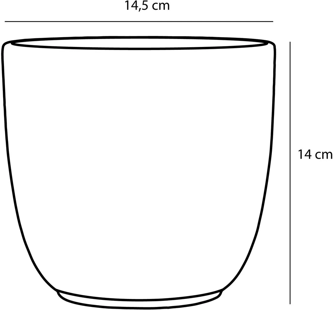 ÜMBRISPOTT MICA TUSCA MATT VALGE 14X14,5CM