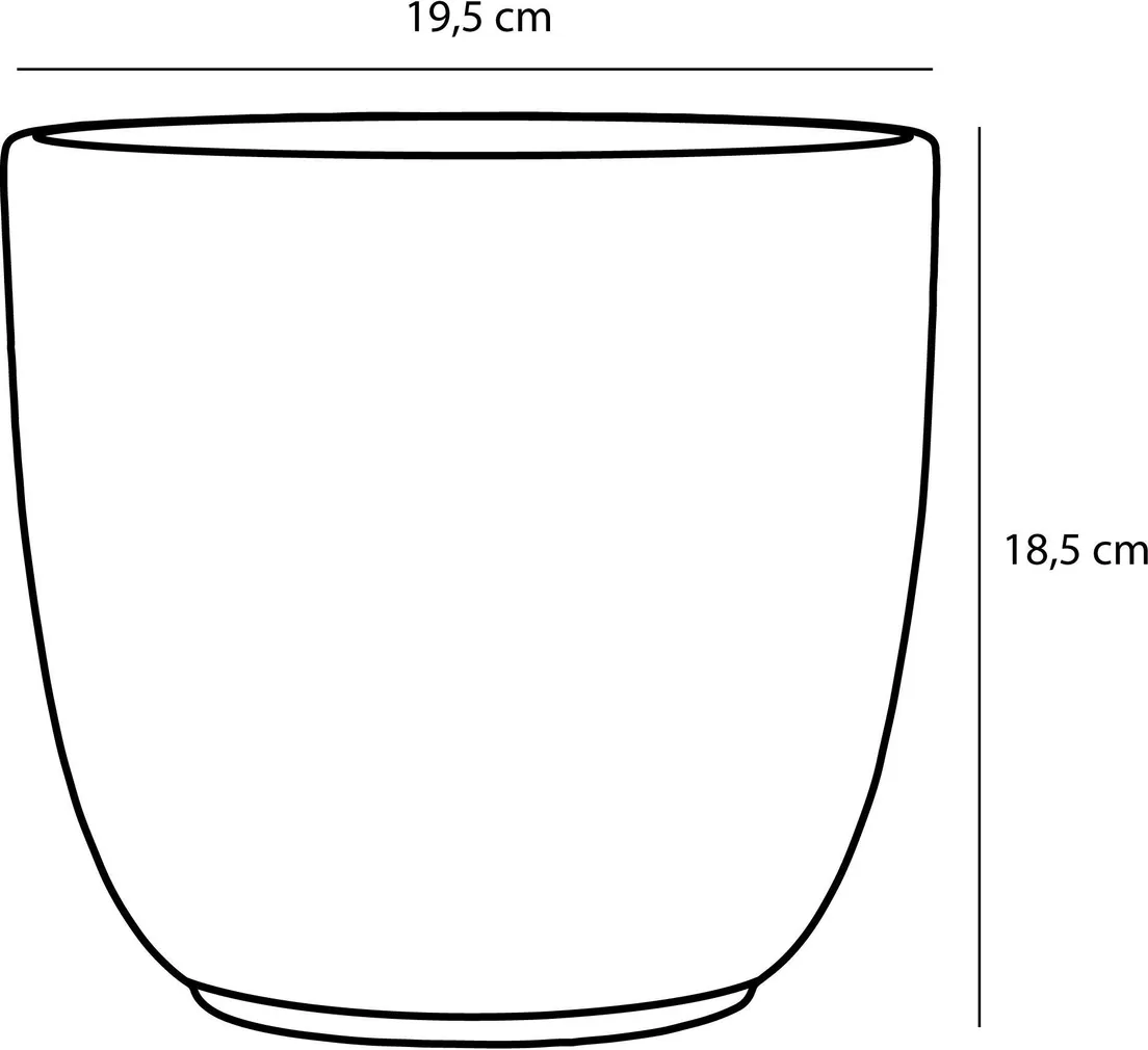 ÜMBRISPOTT MICA TUSCA MATT VALGE 18,5X19,5CM