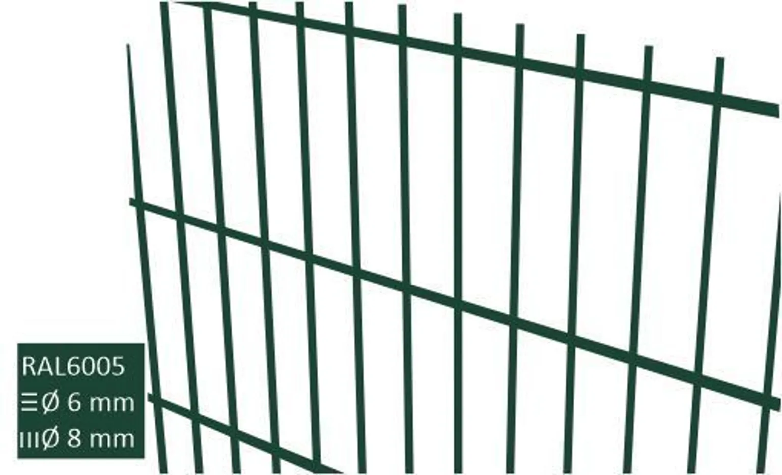 AIA KEEVISPANEEL 2D 50X200/8/6/8MM 1,63X2,5M RAL6005