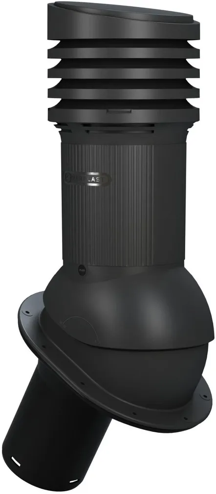 VENTILATSIOONI LÄBIVIIK 125MM NORMAL SOOJUSTATUD SINDEL/SILE PLEKK MUST