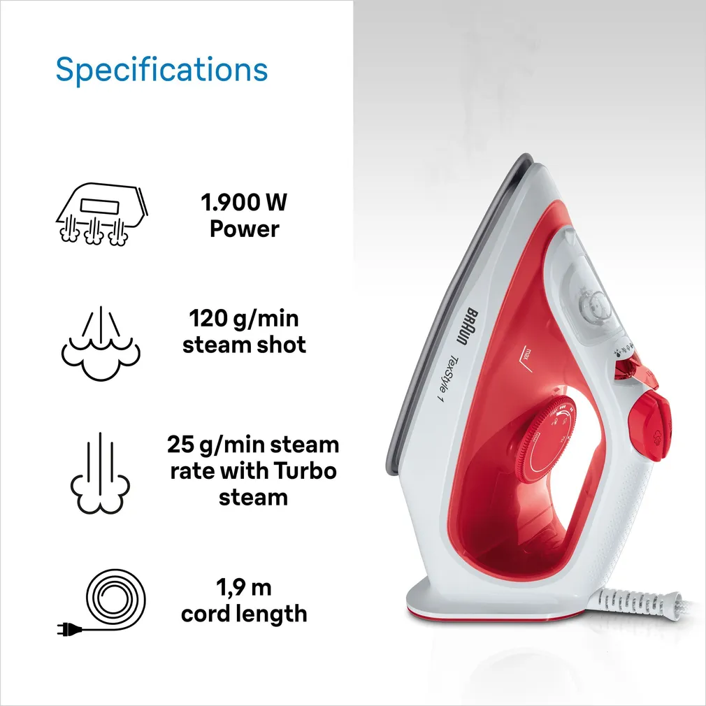 TRIIKRAUD BRAUN TEXSTYLE 1 SI1019RD 1900W