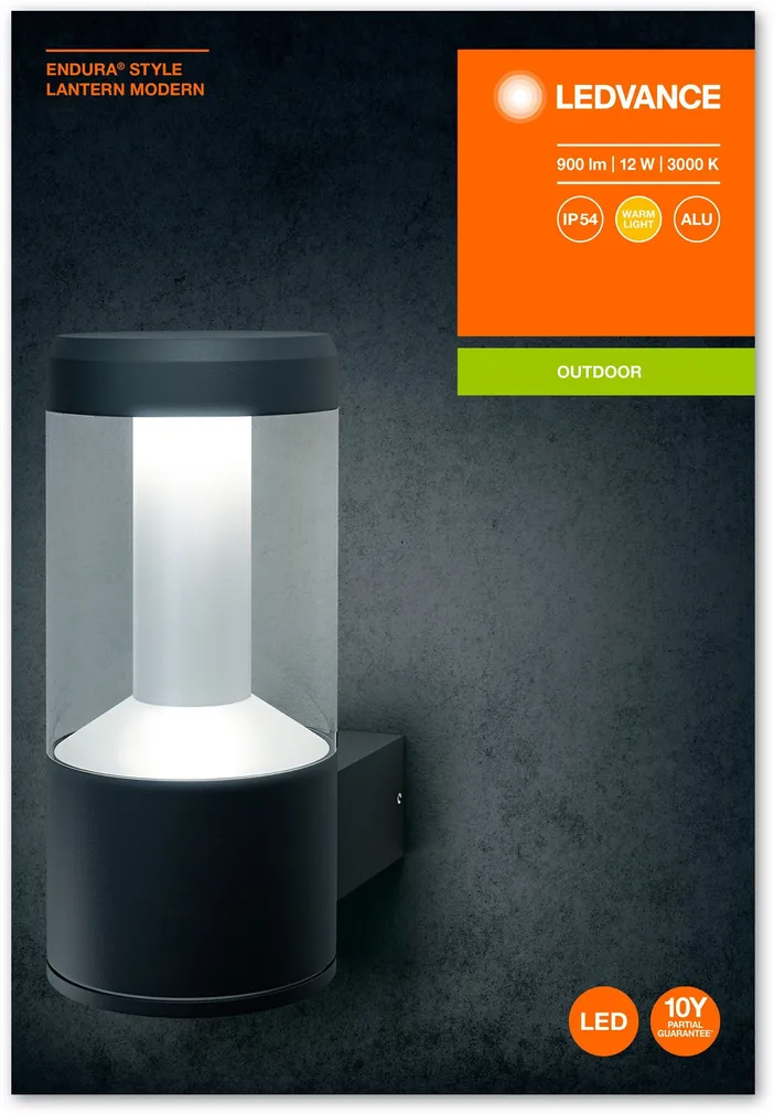 VÄLISVALGUSTI POST LEDVANCE MODERN 12W