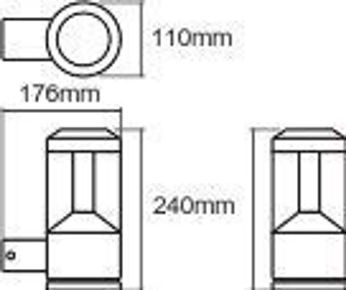 VÄLISVALGUSTI POST LEDVANCE MODERN 12W