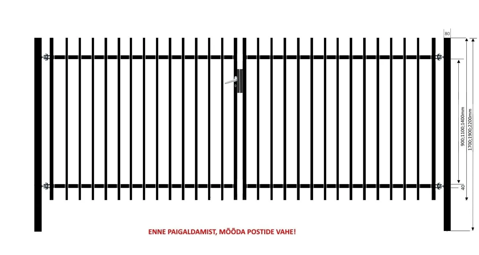 AUTOVÄRAV VARBAIALE 0,9X4M RAL9005