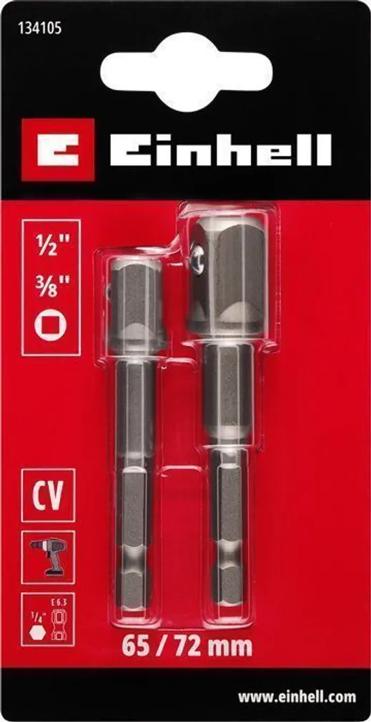 ADAPTERITE KOMPLEKT KWB 3/8“, 1/2“ 2-OSALINE