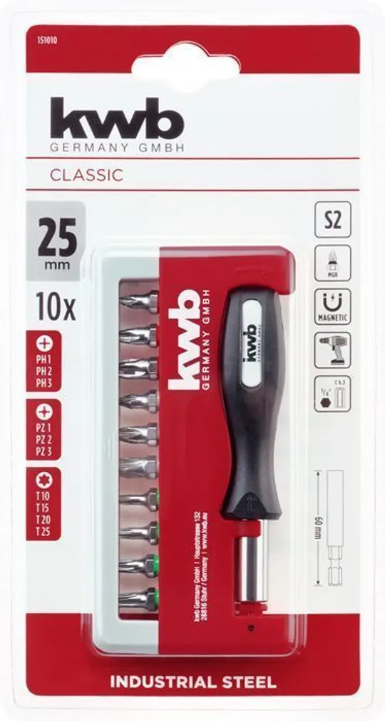 OTSAKUKARP KWB KÄEPÄRANE PH/PZ/T 12-OSALINE