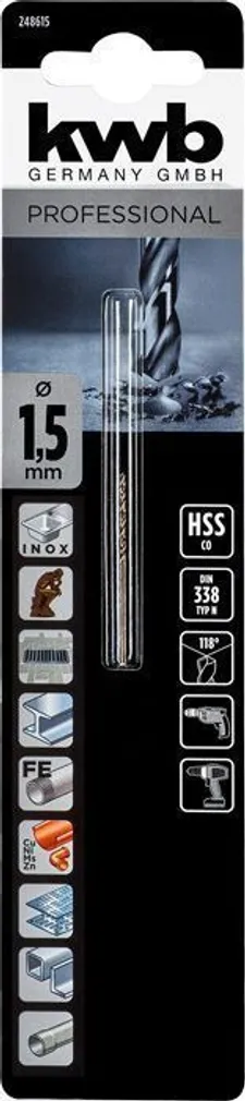 PUUR KWB HSS-CO 1,5MM