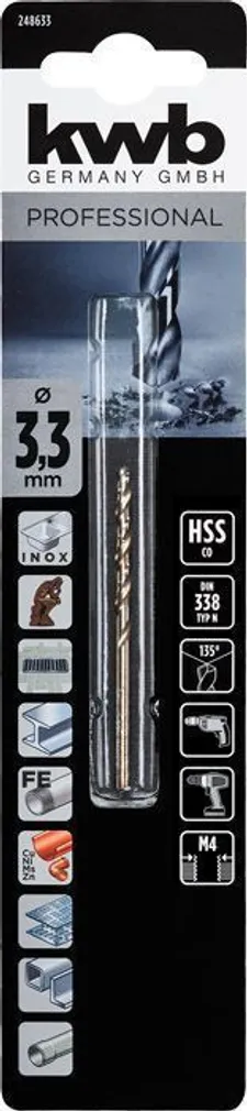 PUUR KWB HSS-CO 3,3MM