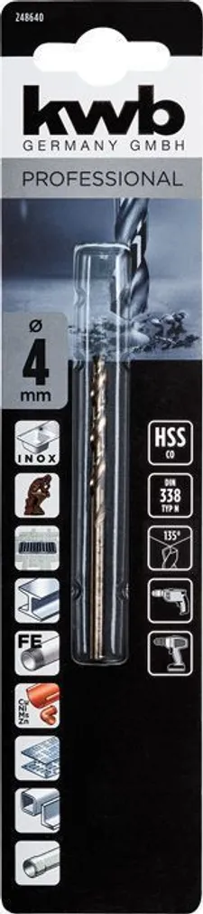 PUUR KWB HSS-CO 4,0MM