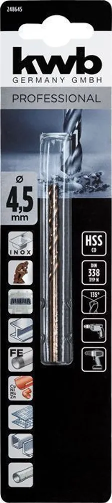 PUUR KWB HSS-CO 4,5MM