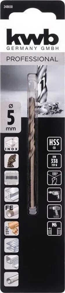 PUUR KWB HSS-CO 5,0MM