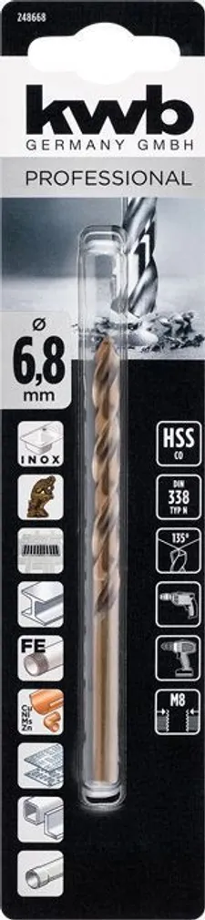 PUUR KWB HSS-CO 6,8MM