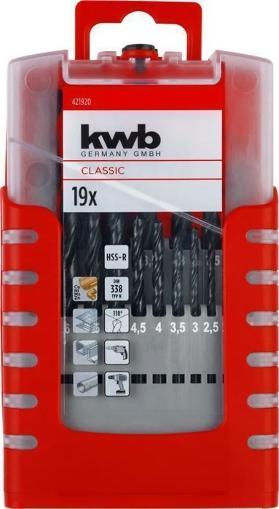 PUURIDE KOMPLEKT KWB HSS-R 19-OSALINE