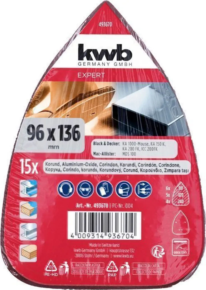 LIHVIMISKETASTE KOMPLEKT KWB TAKJAGA B&D MOUSE 15 OSA