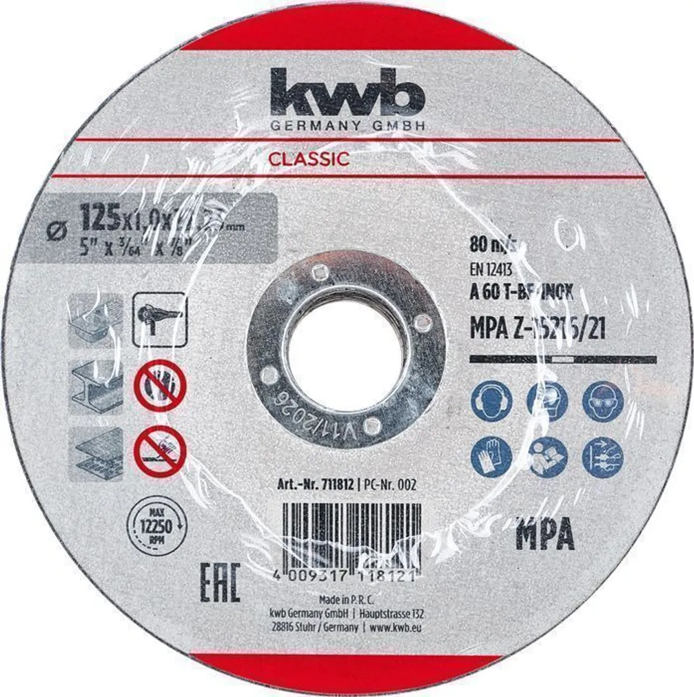 LÕIKEKETAS KWB, ÕHUKE 125×1,0