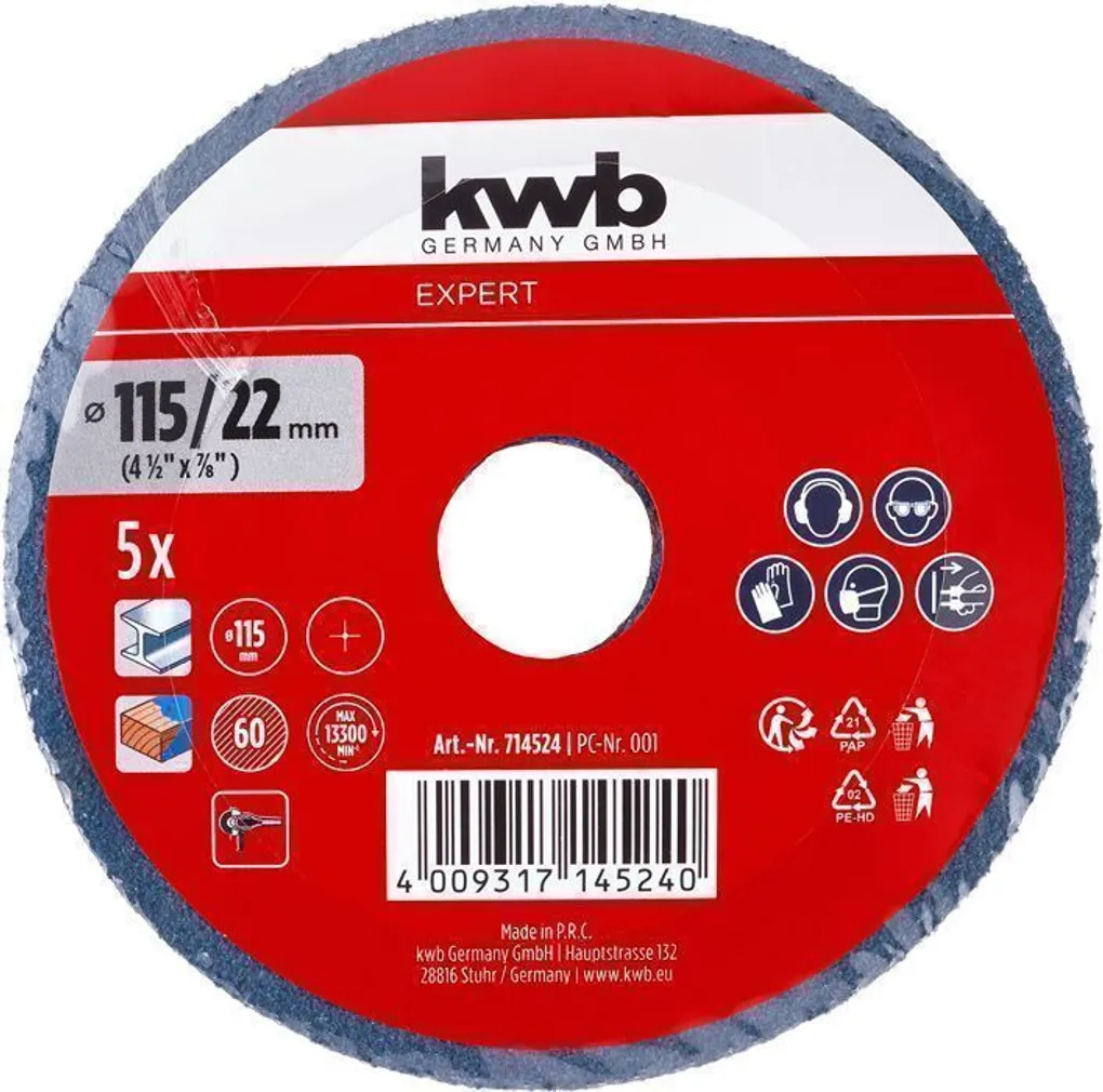 KIUDKETAS KWB, TSIRKOON 115MM G60 5TK
