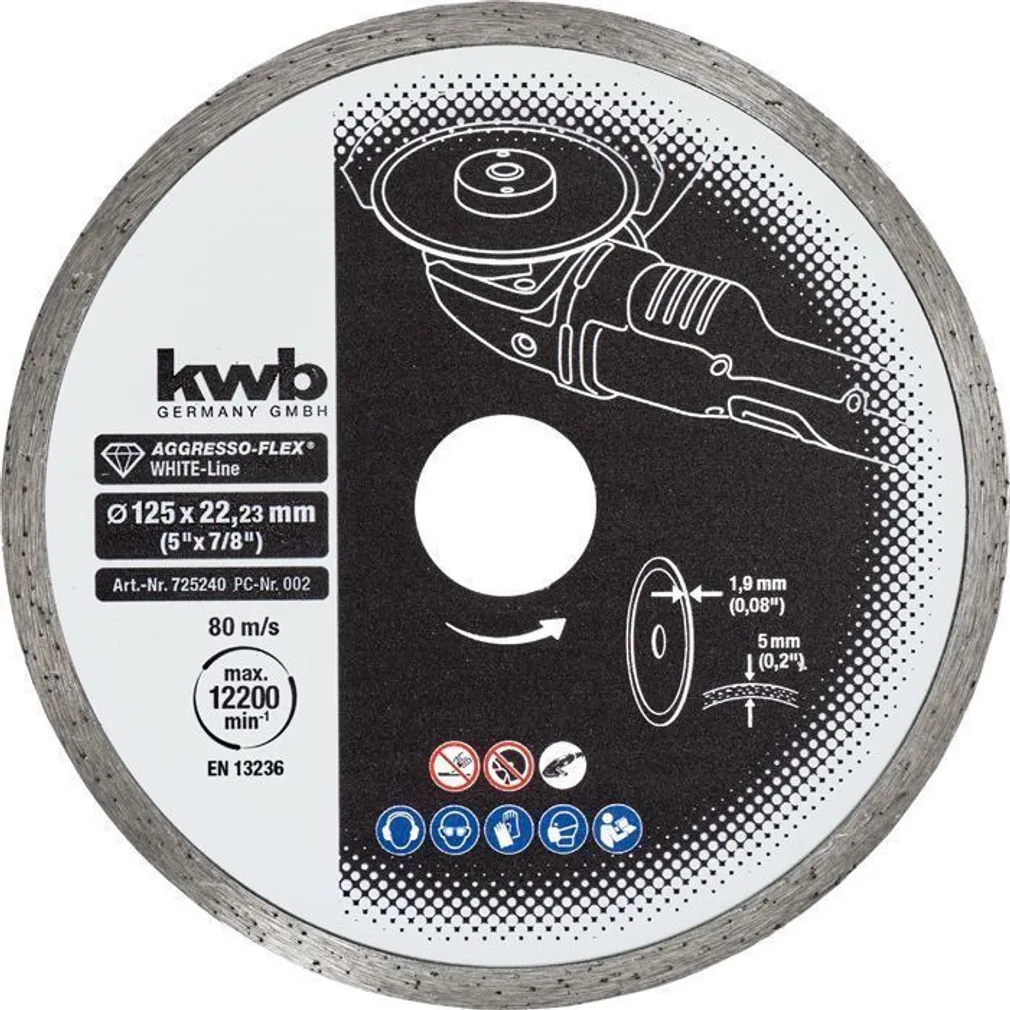 TEEMANTLÕIKEKETAS KWB, WHITE-LINE 125