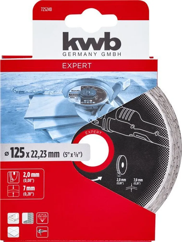 TEEMANTLÕIKEKETAS KWB, WHITE-LINE 125