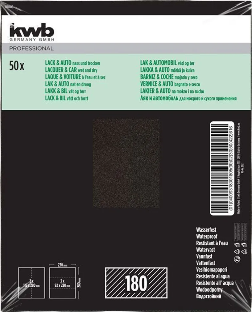 LIIVAPABER KWB, VEEKINDLAD P180