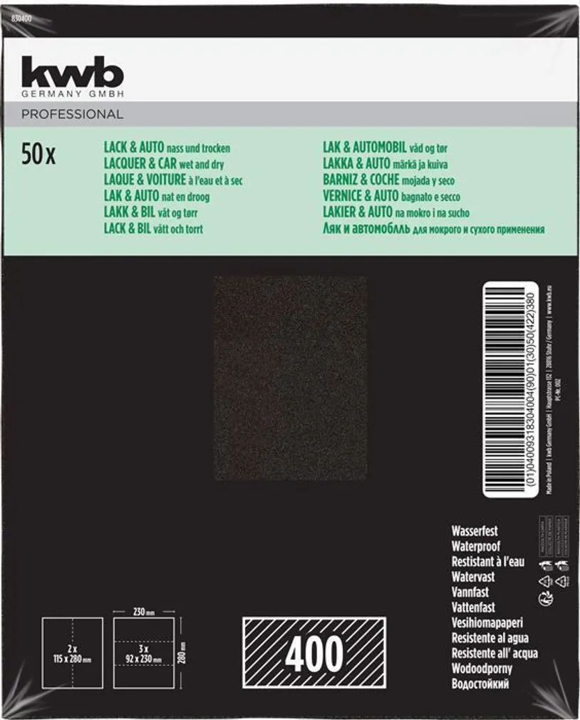 LIIVAPABER KWB, VEEKINDLAD P400