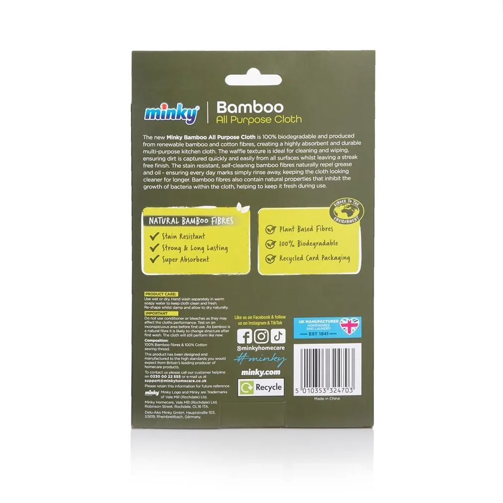 ÜLDPUHASTUSLAPP MINKY BAMBUSKIUST