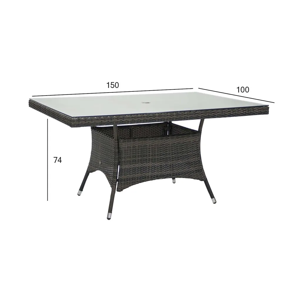 LAUD WICKER 150X100XH74CM TUMEPRUUN