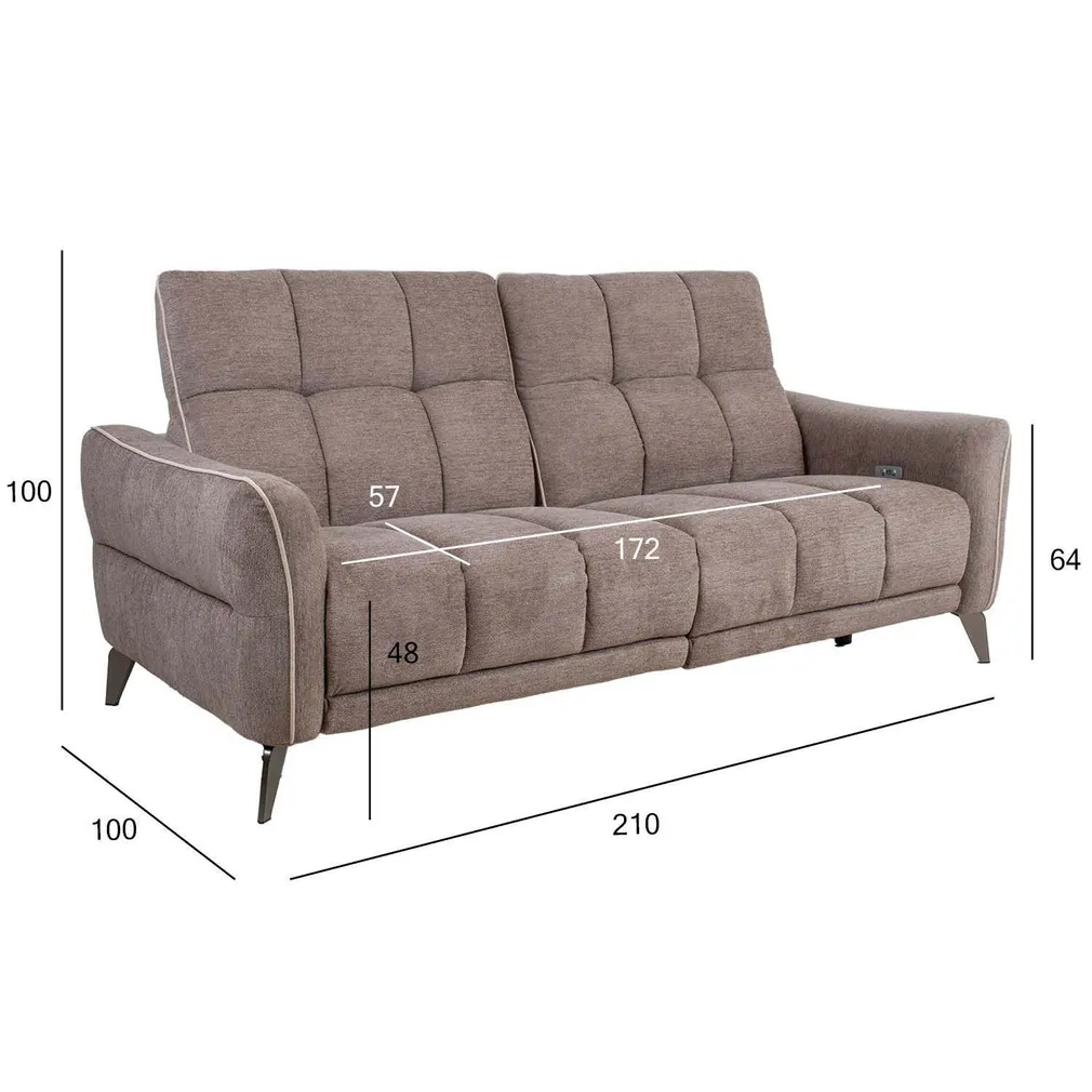 DIIVAN CATHY 3-KOHALINE ELEKTRILINE RECLINER