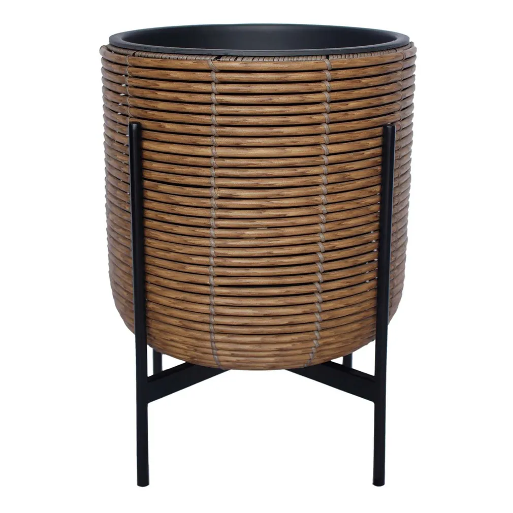 LILLEPOTT WICKER ALUSEGA 38X38XH49CM PRUUN