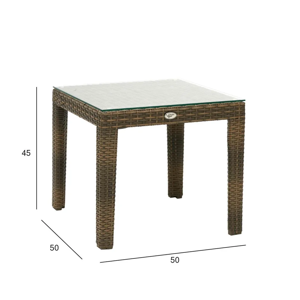 ABILAUD WICKER 50X50XH45CM CAPPUCCINO