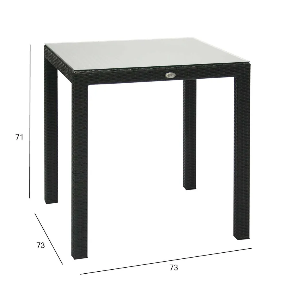 LAUD WICKER 73X73XH71CM MUST