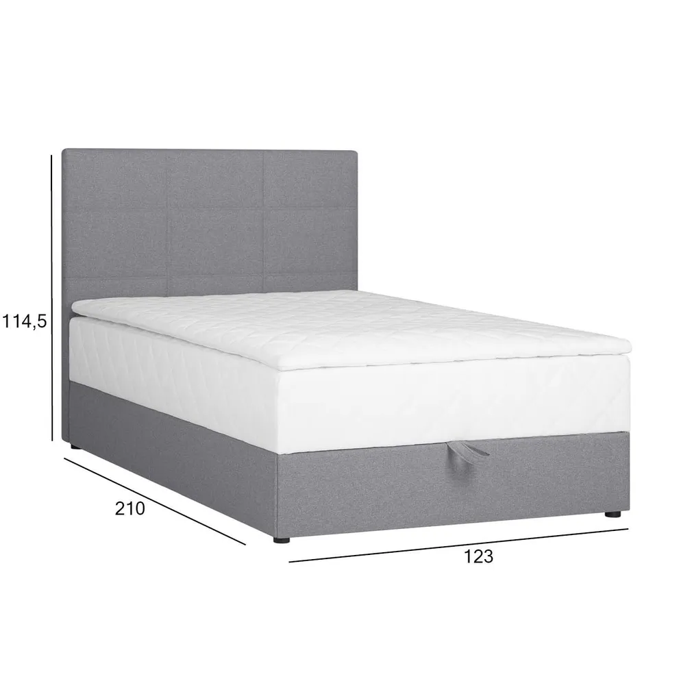 KONTINENTAALVOODI LEVI 120X200CM MADRATSIGA