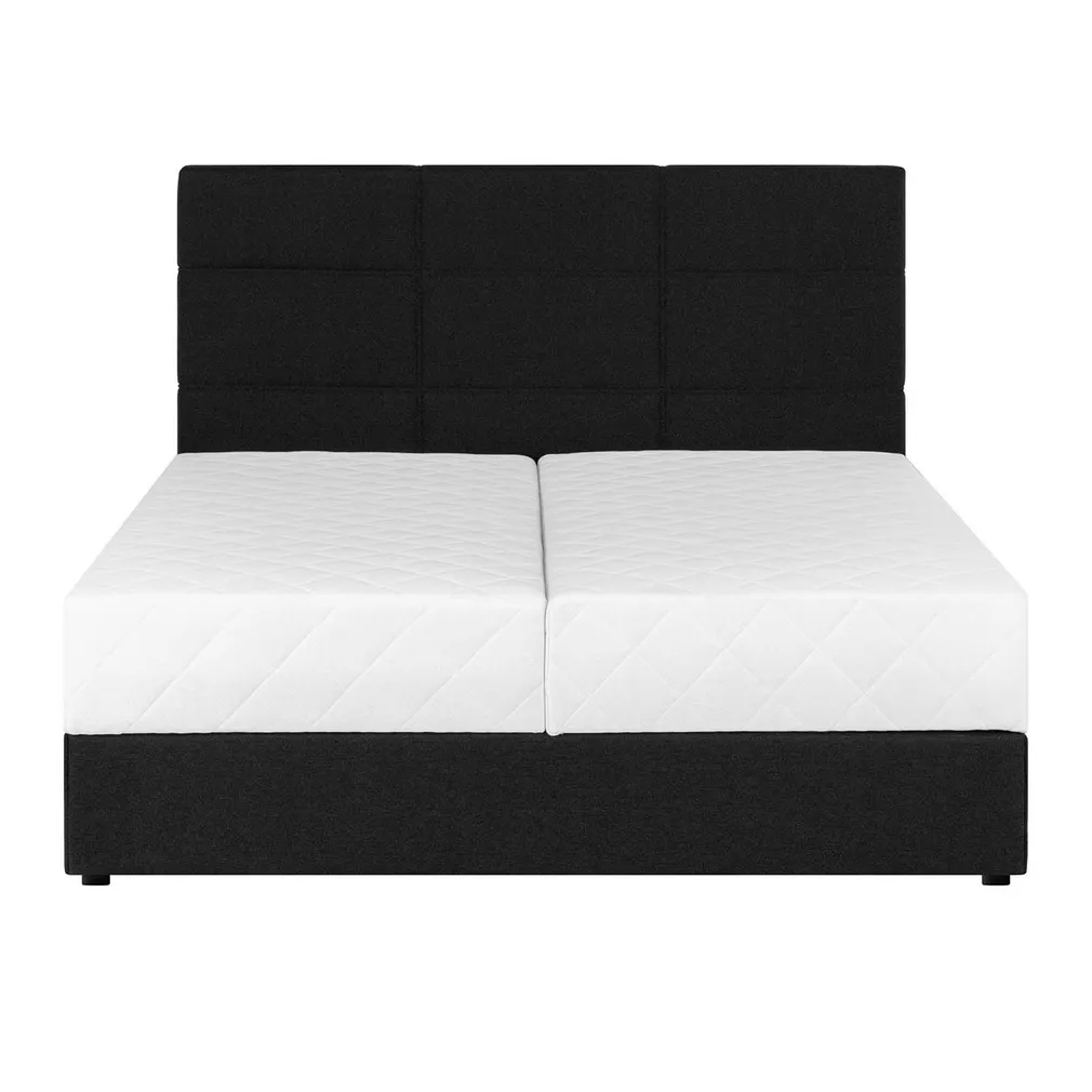 KONTINENTAALVOODI LEIKO 160X200CM MUST