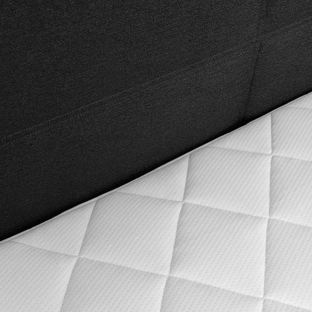 KONTINENTAALVOODI LEIKO 160X200CM MUST