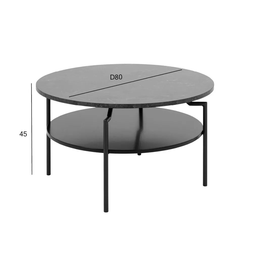 DIIVANILAUD GOLDINGTON D80XH45CM MUST