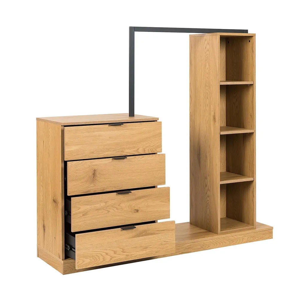 ESIKUMÖÖBEL NOVA 145X40XH137CM TAMM/MUST