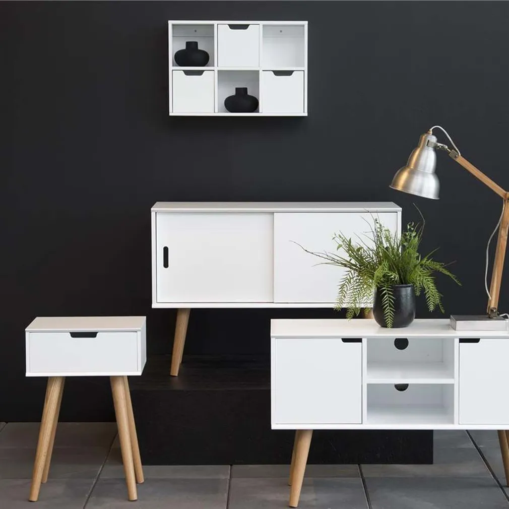 ÖÖKAPP MITRA 40X30XH61,5CM VALGE/TAMM